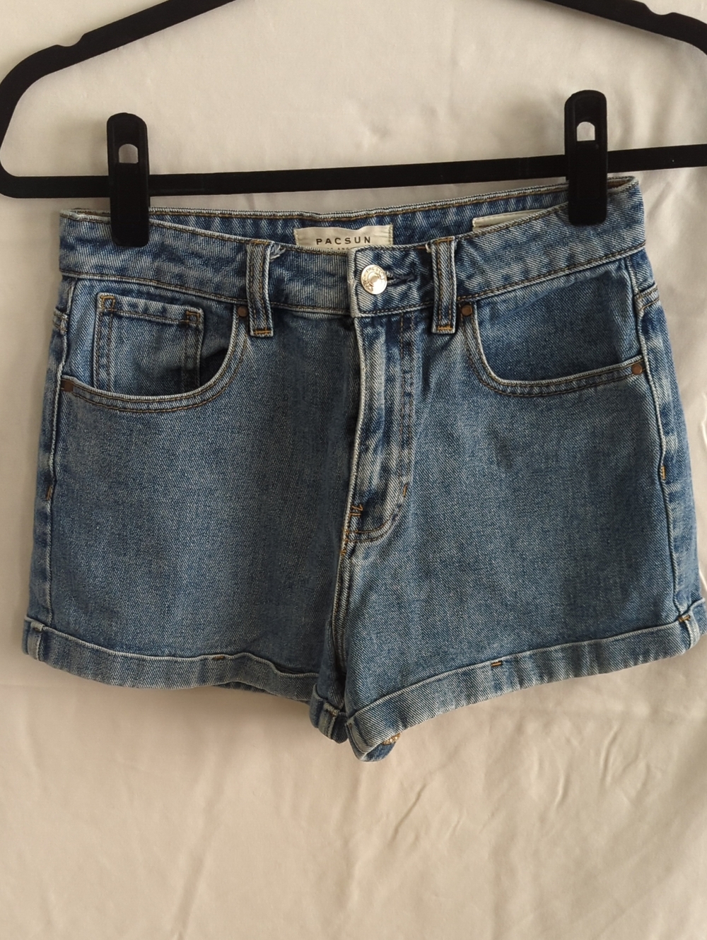PacSun Women's Medium Blue Cuffed Denim Shorts